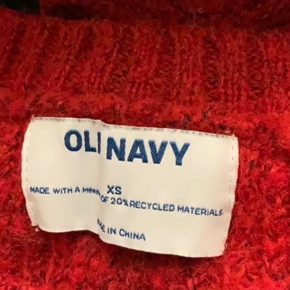 Old Navy red sweater with crew neckline. Size XS - Picture 6 of 7